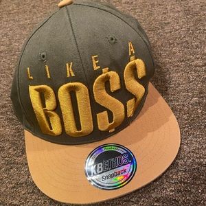 NEW! BOSS GOLD Embroidered Snapback Baseball Cap Hat Hip Hop Style nice